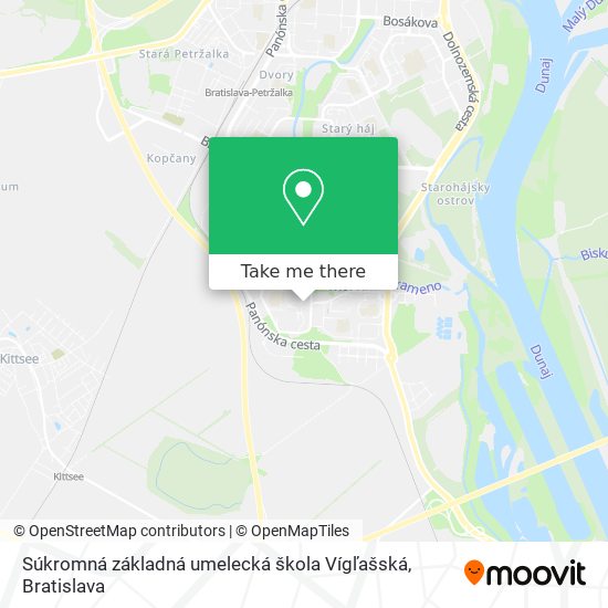 Súkromná základná umelecká škola Vígľašská map