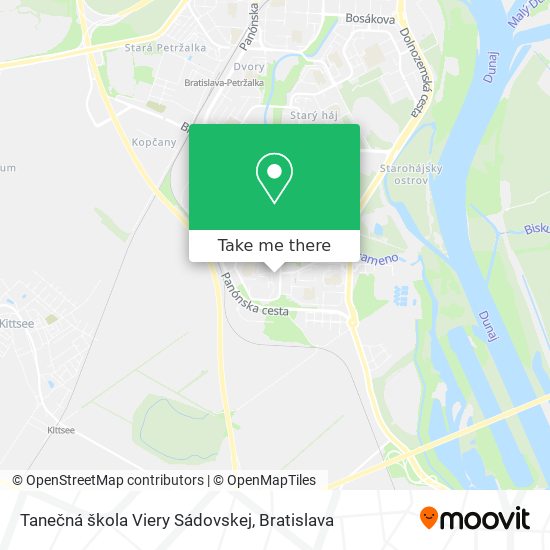 Tanečná škola Viery Sádovskej map