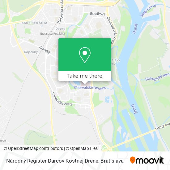 Národný Register Darcov Kostnej Drene map