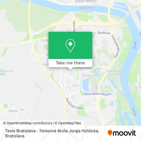 Tenis Bratislava - Tenisová škola Juraja Holdoša map