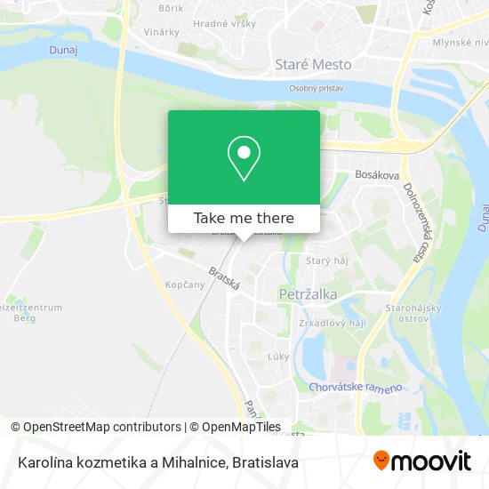 Karolína kozmetika a Mihalnice map