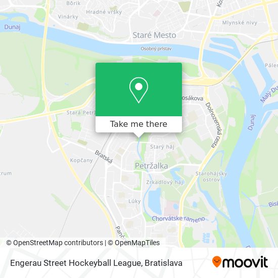 Engerau Street Hockeyball League map