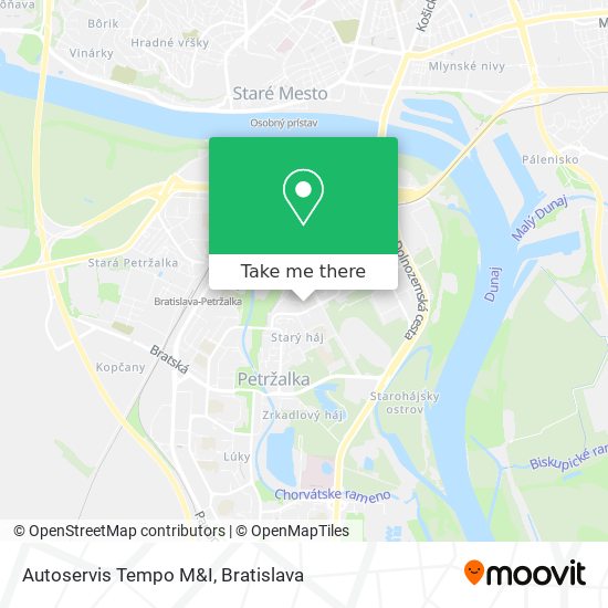 Autoservis Tempo M&I map