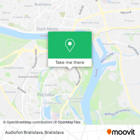 Audiofon Bratislava map