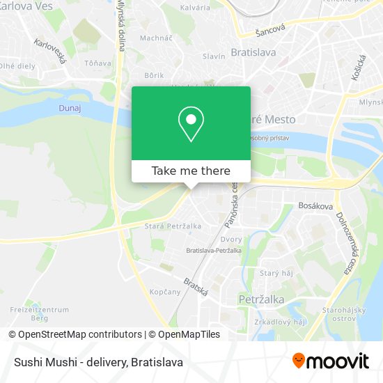 Sushi Mushi - delivery map
