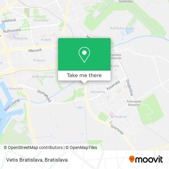 Vetis Bratislava map