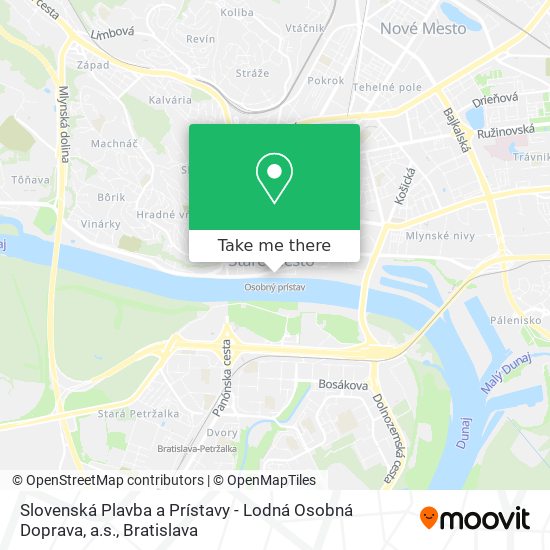 Slovenská Plavba a Prístavy - Lodná Osobná Doprava, a.s. map