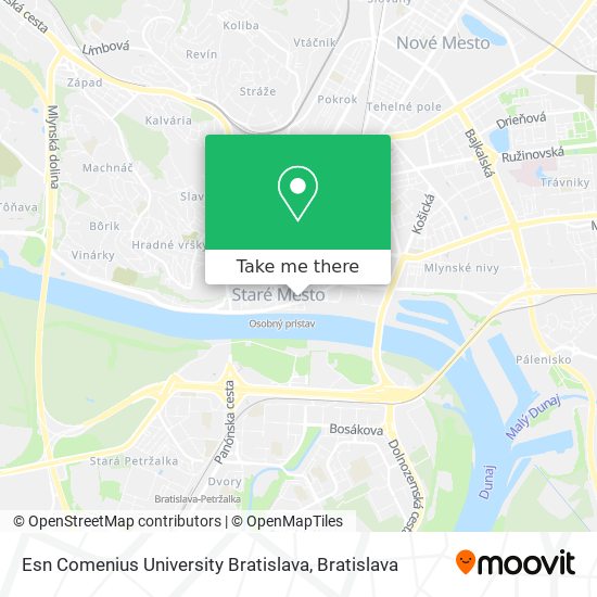 Esn Comenius University Bratislava map