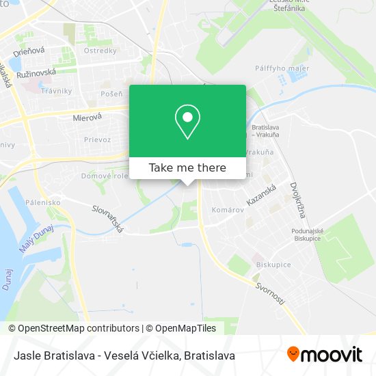 Jasle Bratislava - Veselá Včielka map