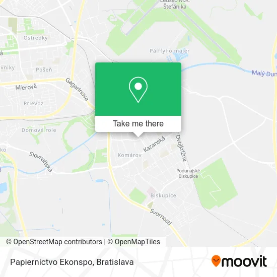 Papiernictvo Ekonspo map