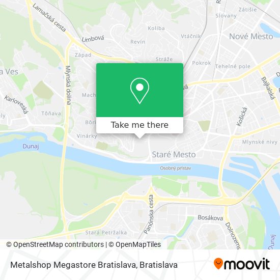 Metalshop Megastore Bratislava map