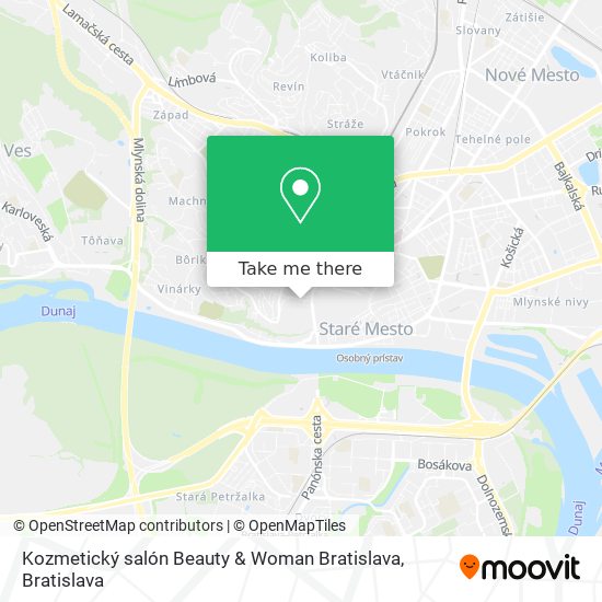 Kozmetický salón Beauty & Woman Bratislava map