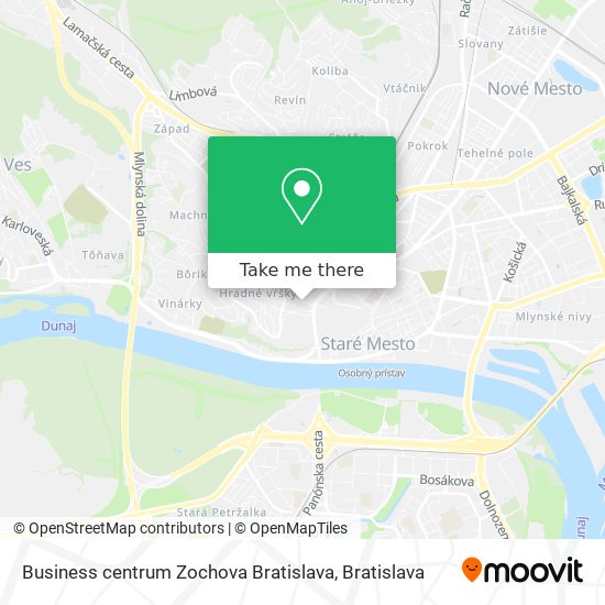 Business centrum Zochova Bratislava map
