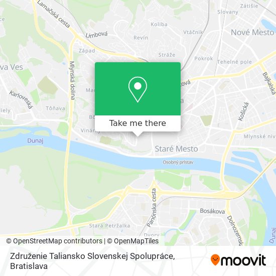 Združenie Taliansko Slovenskej Spolupráce map