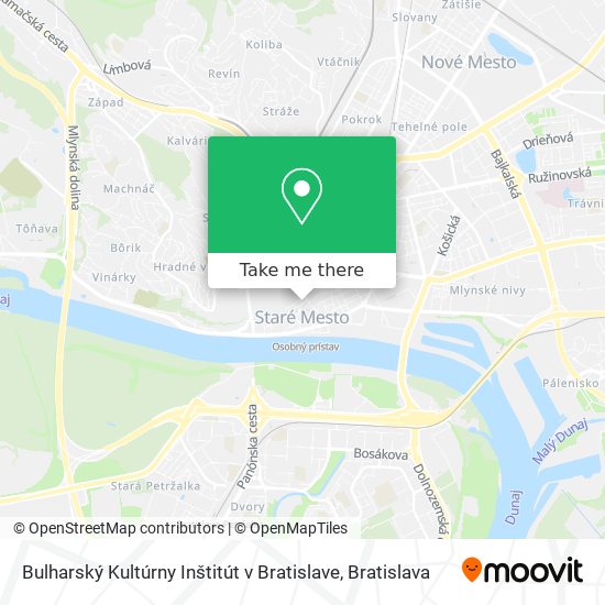 Bulharský Kultúrny Inštitút v Bratislave map