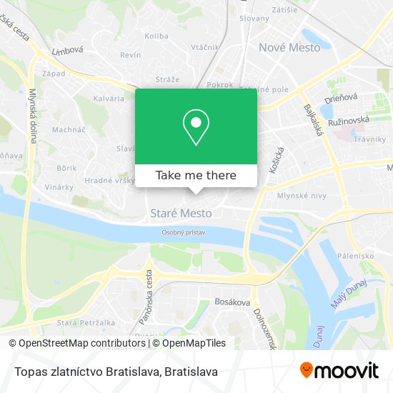 Topas zlatníctvo Bratislava map