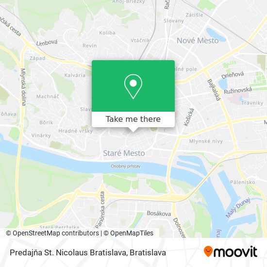 Predajňa St. Nicolaus Bratislava map