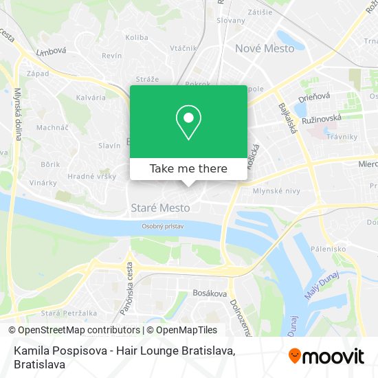 Kamila Pospisova - Hair Lounge Bratislava map