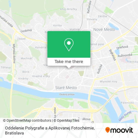 Oddelenie Polygrafie a Aplikovanej Fotochémie map