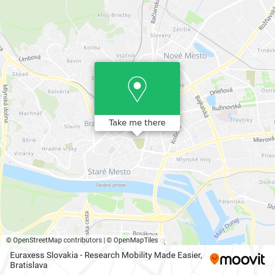 Euraxess Slovakia - Research Mobility Made Easier map