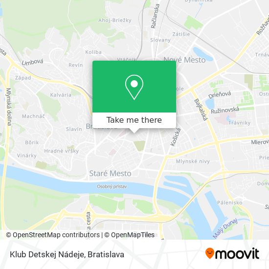 Klub Detskej Nádeje map