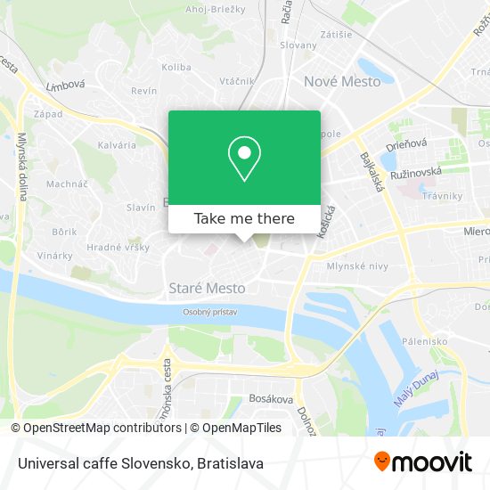 Universal caffe Slovensko map
