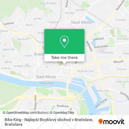 Bike King - Najlepší Bicyklový obchod v Bratislave map