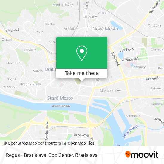 Regus - Bratislava, Cbc Center map