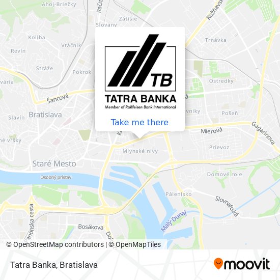 Tatra Banka map