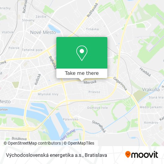 Východoslovenská energetika a.s. map