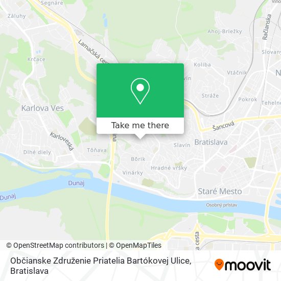 Občianske Združenie Priatelia Bartókovej Ulice map