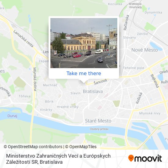 Ministerstvo Zahraničných Vecí a Európskych Záležitostí SR map