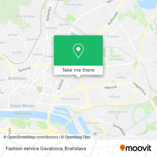 Fashion service Gavalcova map