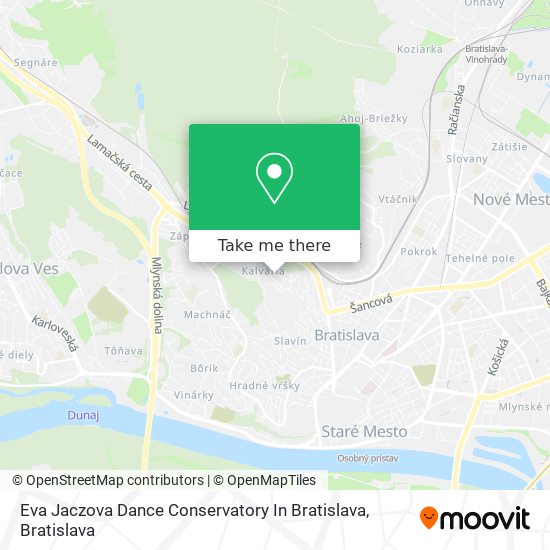 Eva Jaczova Dance Conservatory In Bratislava map