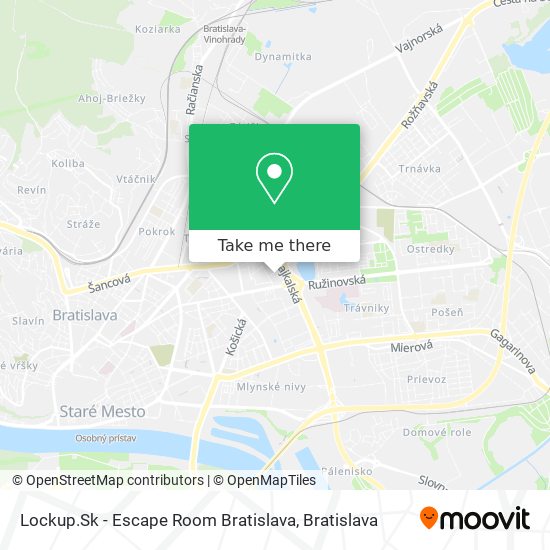 Lockup.Sk - Escape Room Bratislava map