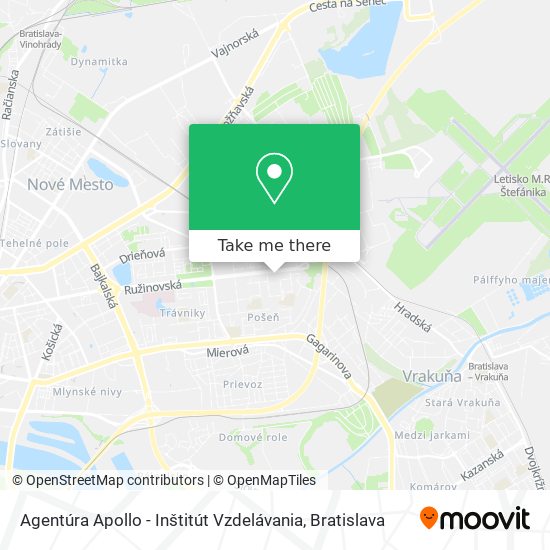 Agentúra Apollo - Inštitút Vzdelávania map