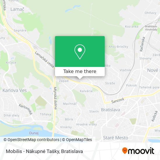 Mobilis - Nákupné Tašky map