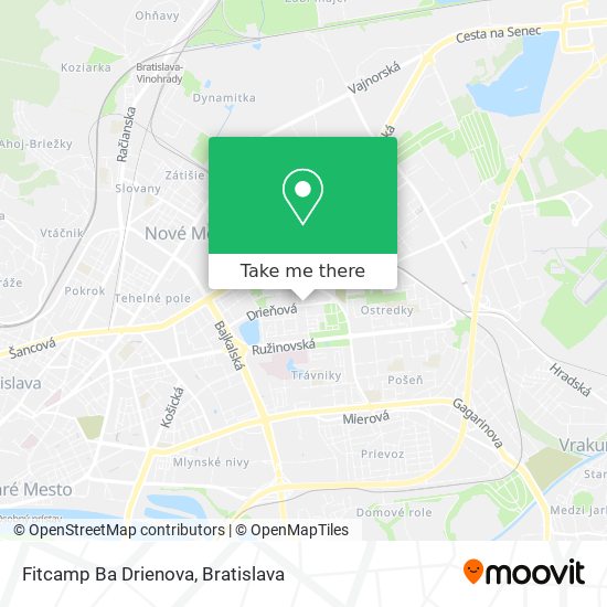 Fitcamp Ba Drienova map