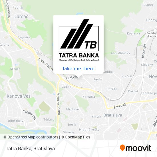 Tatra Banka map