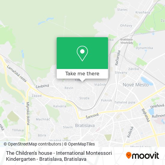 The Children's house - International Montessori Kindergarten - Bratislava map