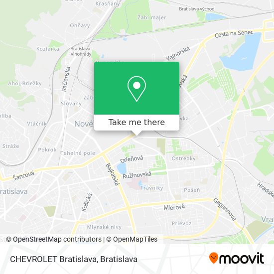 CHEVROLET Bratislava map