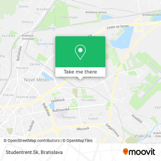 Studentrent.Sk map