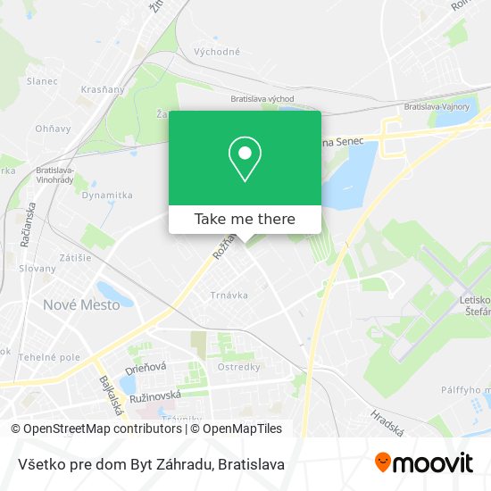 Všetko pre dom Byt Záhradu map