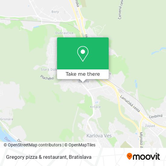 Gregory pizza & restaurant map