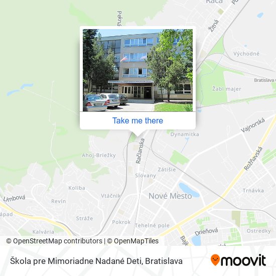 Škola pre Mimoriadne Nadané Deti map