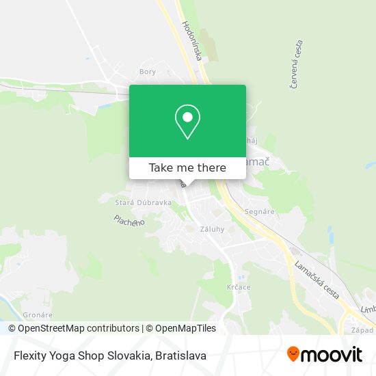 Flexity Yoga Shop Slovakia map