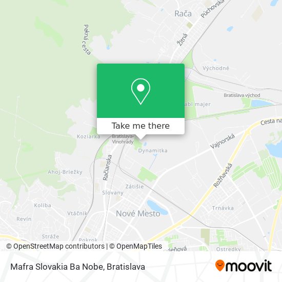 Mafra Slovakia Ba Nobe map