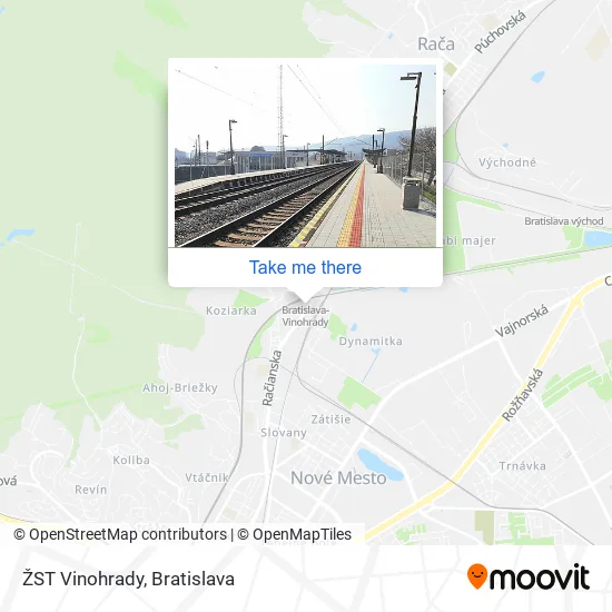 ŽST Vinohrady map