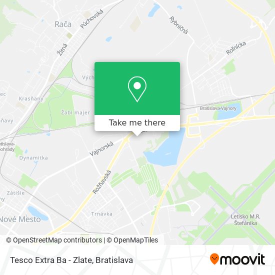 Tesco Extra Ba - Zlate map
