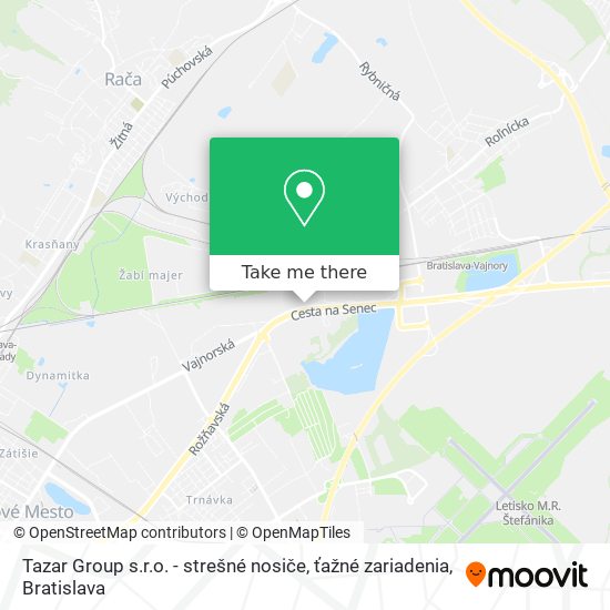 Tazar Group s.r.o. - strešné nosiče, ťažné zariadenia map